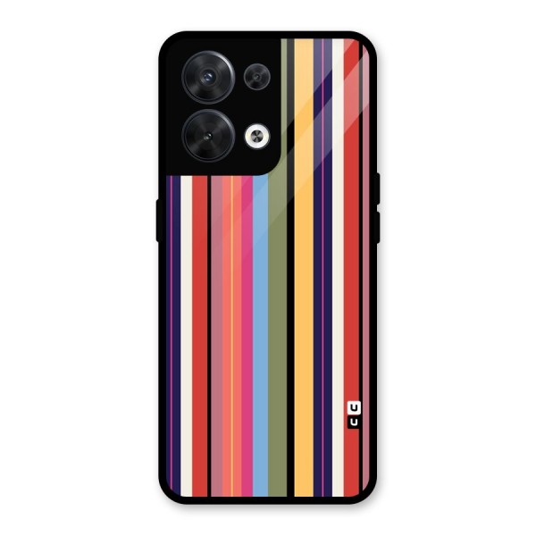 Wrapping Stripes Glass Back Case for Oppo Reno8 5G