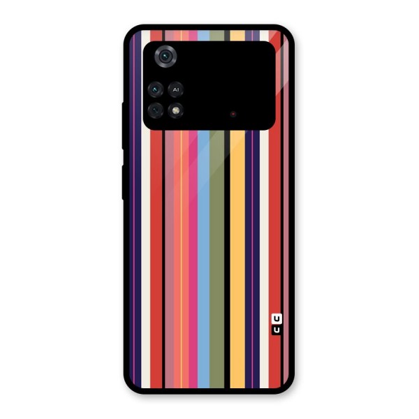 Wrapping Stripes Glass Back Case for Poco M4 Pro 4G