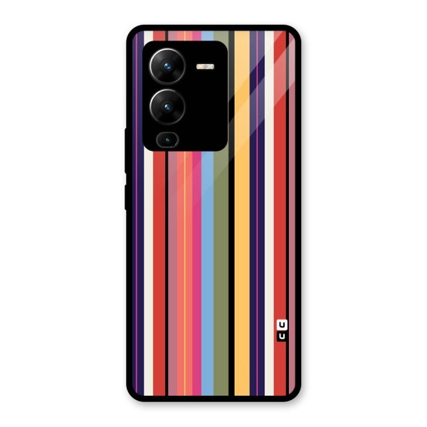 Wrapping Stripes Glass Back Case for Vivo V25 Pro