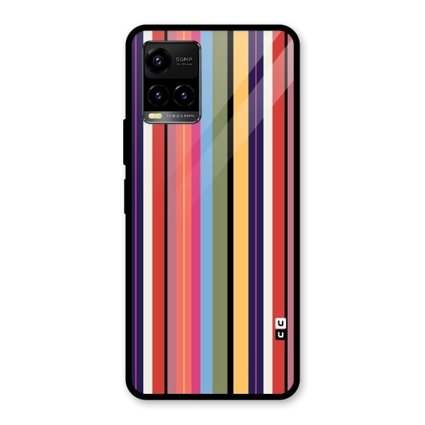 Wrapping Stripes Glass Back Case for Vivo Y21 2021