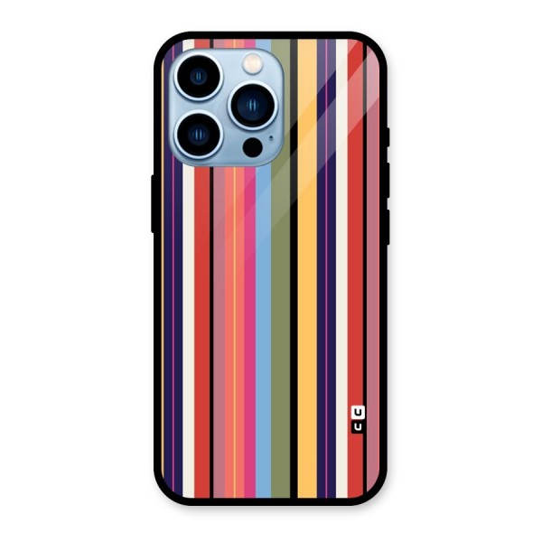 Wrapping Stripes Glass Back Case for iPhone 13 Pro