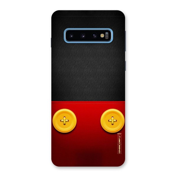 Yellow Button Back Case for Galaxy S10