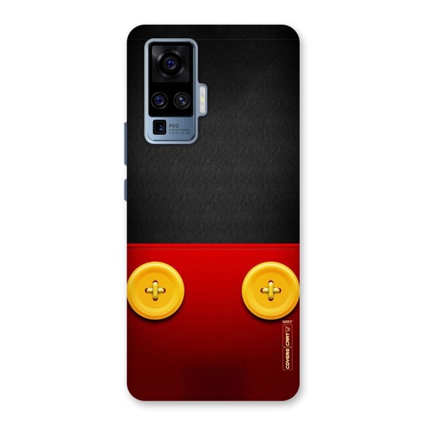 Yellow Button Back Case for Vivo X50 Pro