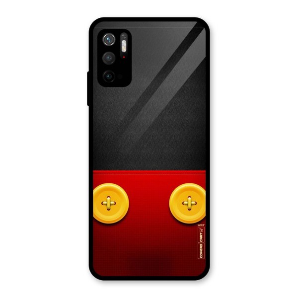 Yellow Button Glass Back Case for Poco M3 Pro 5G