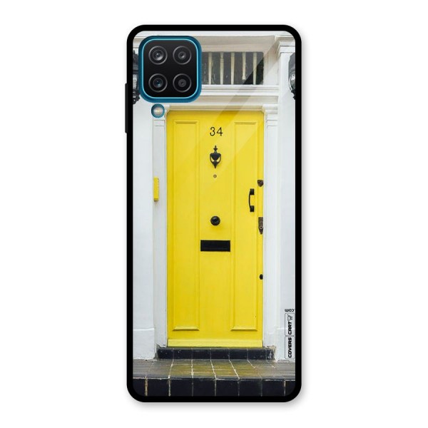 Yellow Door Glass Back Case for Galaxy A12