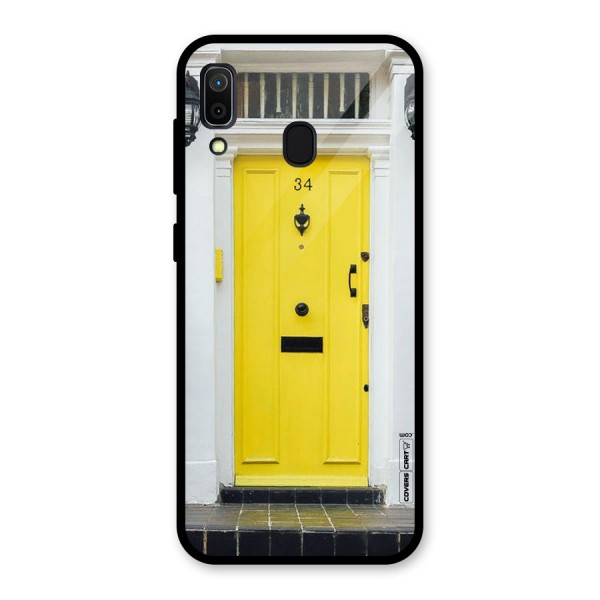 Yellow Door Glass Back Case for Galaxy A30