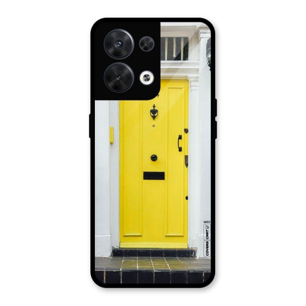 Yellow Door Glass Back Case for Oppo Reno8 5G