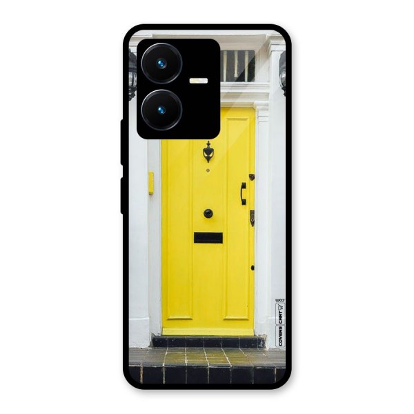 Yellow Door Glass Back Case for Vivo Y22