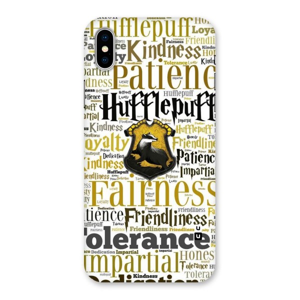 Yellow Fairness Back Case for iPhone X