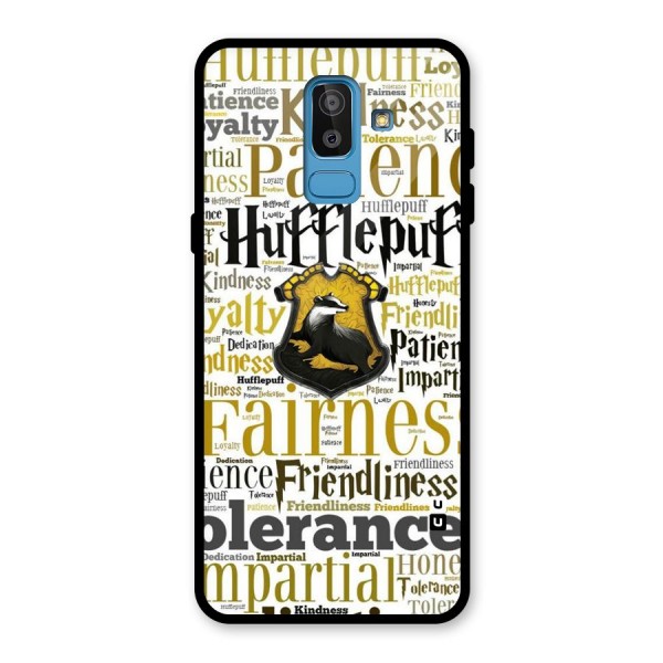 Yellow Fairness Glass Back Case for Galaxy J8