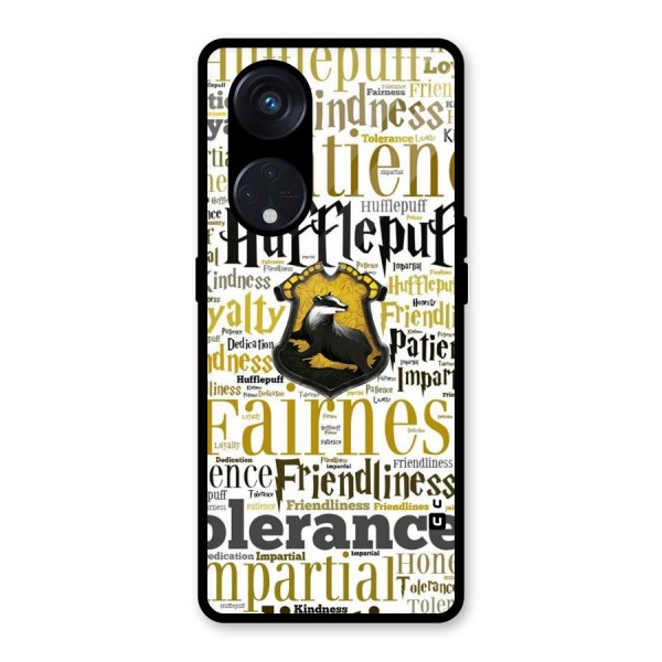 Yellow Fairness Glass Back Case for Reno8 T 5G