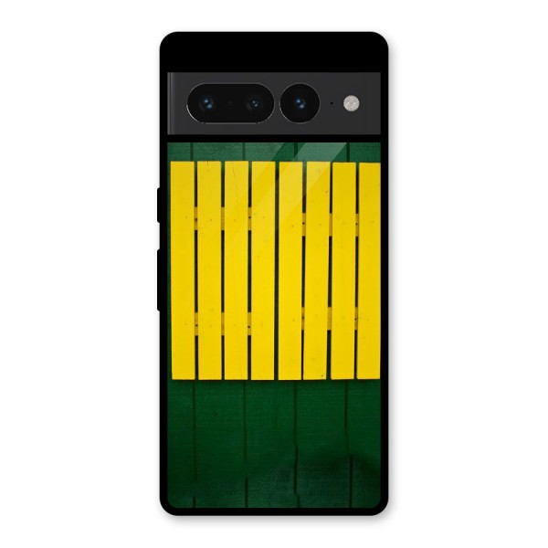 Yellow Fence Glass Back Case for Google Pixel 7 Pro