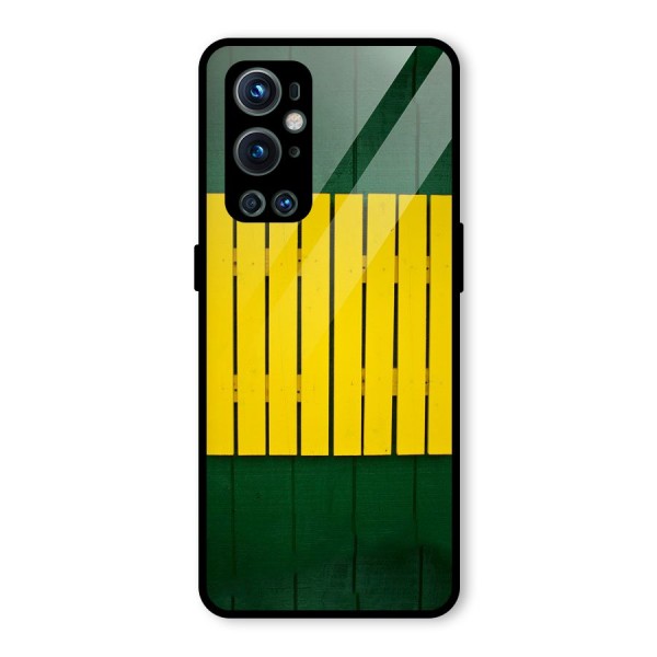 Yellow Fence Glass Back Case for OnePlus 9 Pro