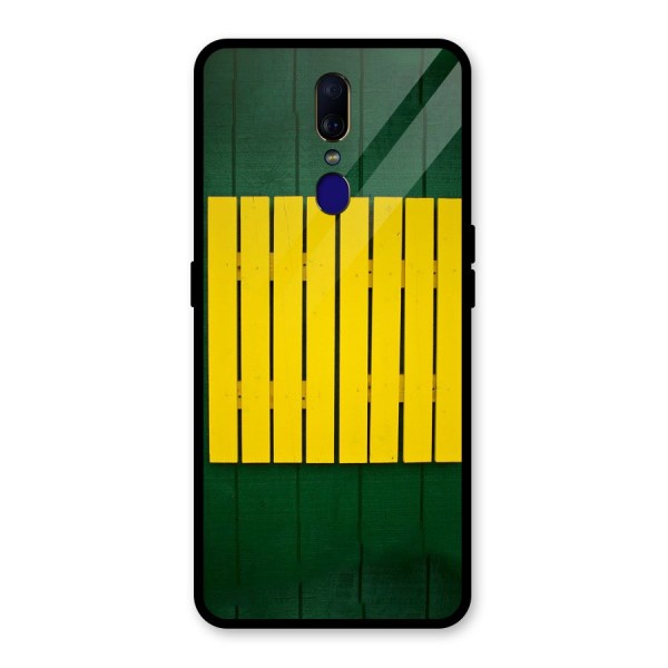 Yellow Fence Glass Back Case for Oppo F11