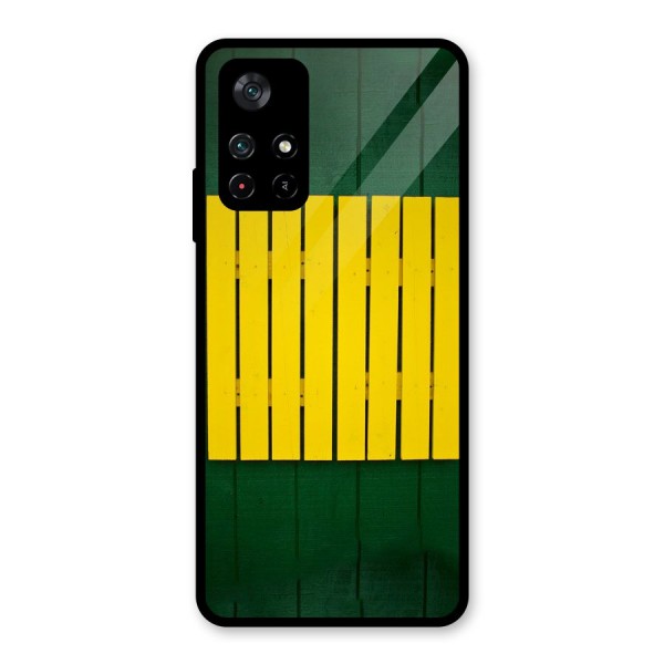 Yellow Fence Glass Back Case for Poco M4 Pro 5G