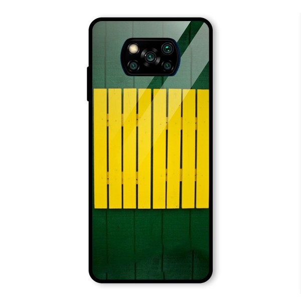 Yellow Fence Glass Back Case for Poco X3 Pro