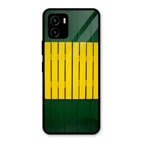 Yellow Fence Glass Back Case for Vivo Y15s