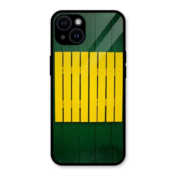 Yellow Fence Glass Back Case for iPhone 14