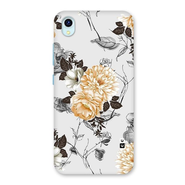 Yellow Floral Back Case for Vivo Y1s