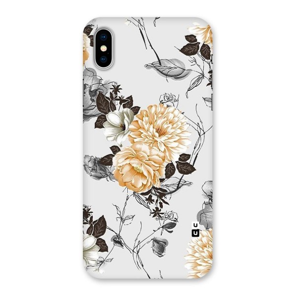 Yellow Floral Back Case for iPhone X