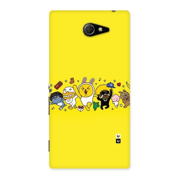 Yellow Friends Back Case for Sony Xperia M2