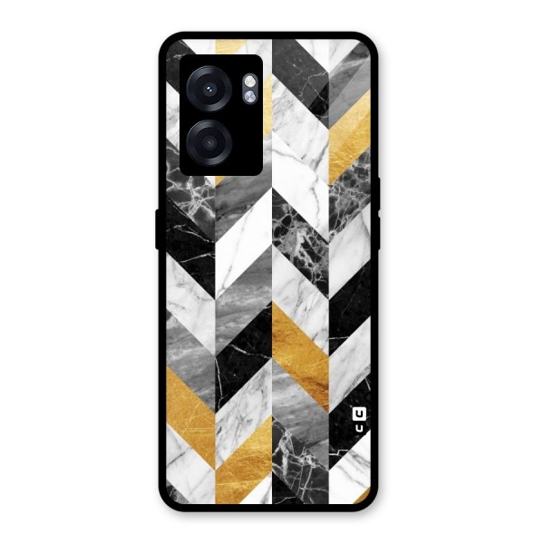 Yellow Grey Marble Glass Back Case for Oppo K10 (5G)