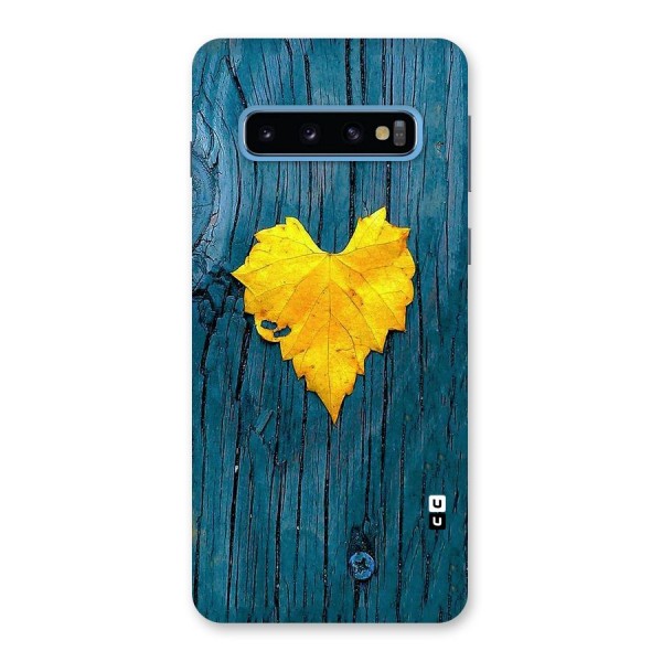 Yellow Leaf Back Case for Galaxy S10