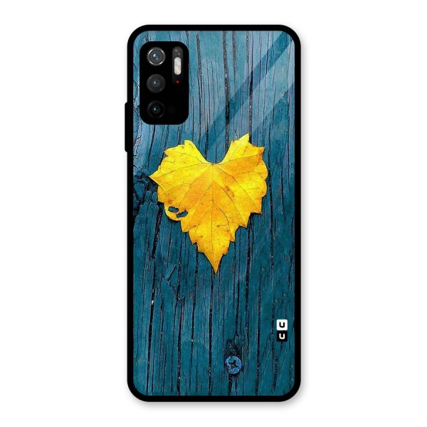 Yellow Leaf Glass Back Case for Poco M3 Pro 5G