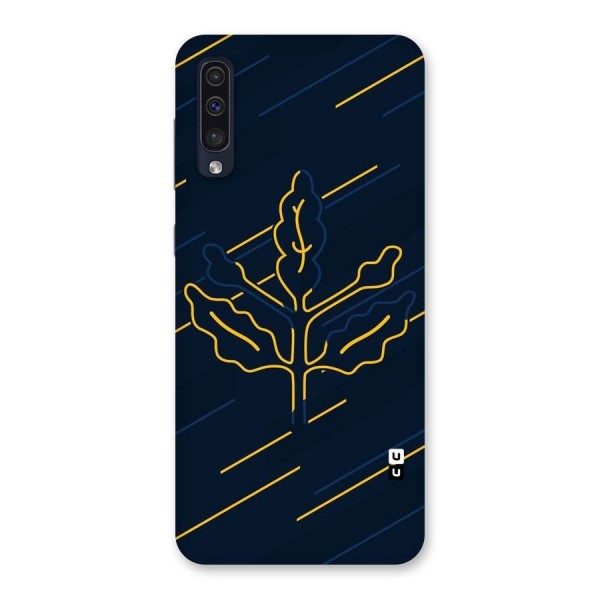 Yellow Leaf Line Back Case for Galaxy A50