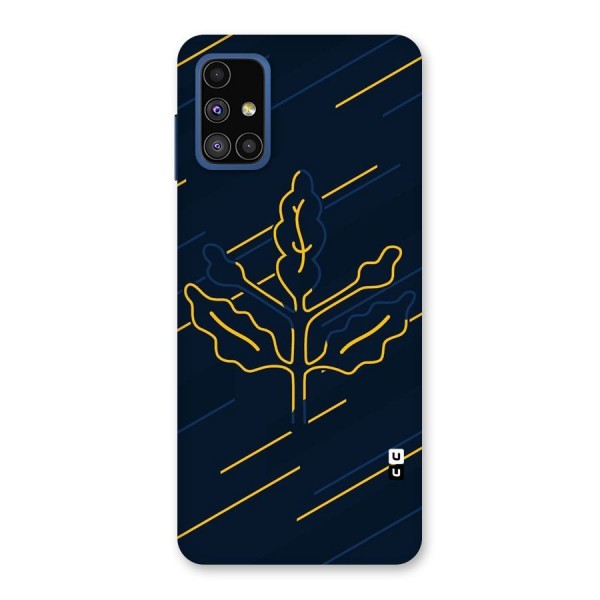 Yellow Leaf Line Back Case for Galaxy M51