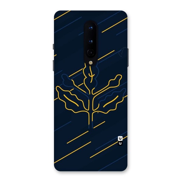 Yellow Leaf Line Back Case for OnePlus 8