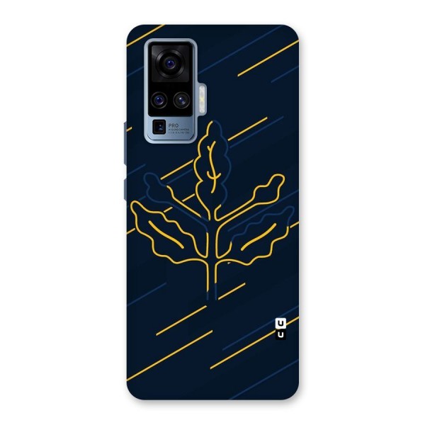 Yellow Leaf Line Back Case for Vivo X50 Pro