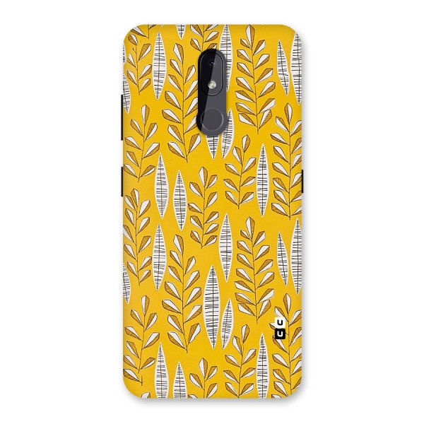 Yellow Leaf Pattern Back Case for Nokia 3.2