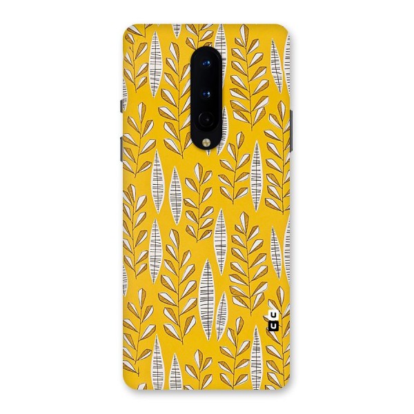 Yellow Leaf Pattern Back Case for OnePlus 8