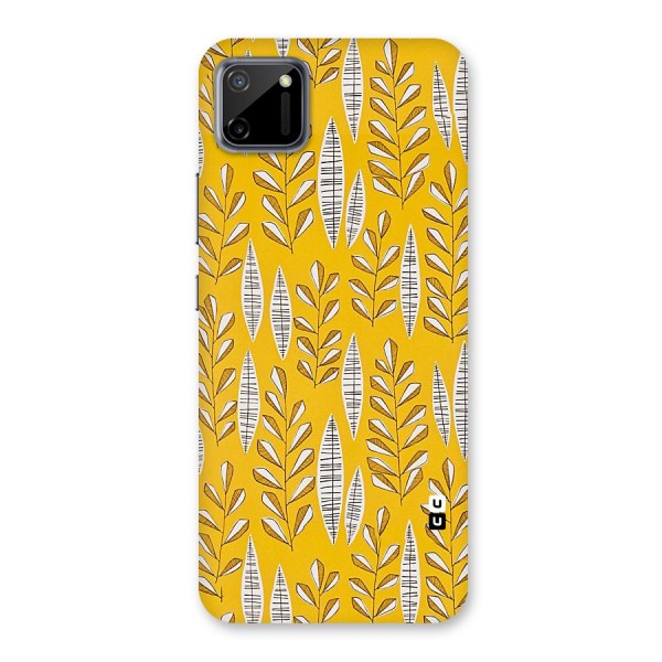 Yellow Leaf Pattern Back Case for Realme C11