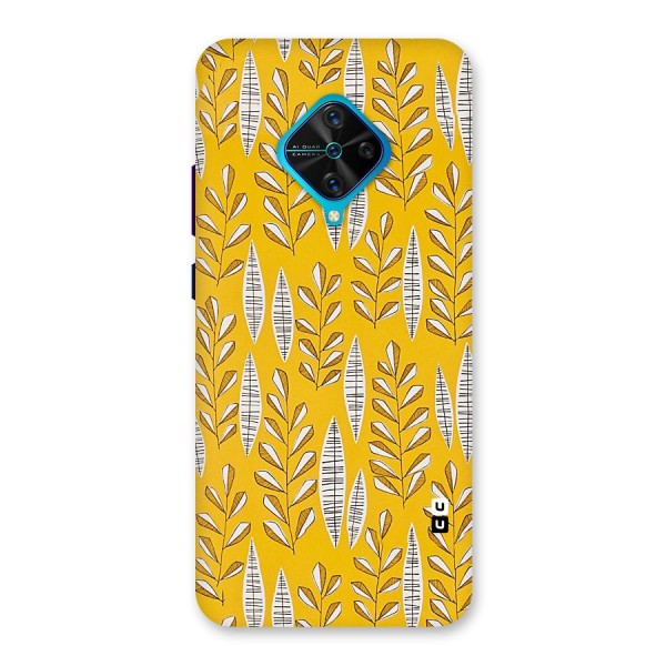 Yellow Leaf Pattern Back Case for Vivo S1 Pro