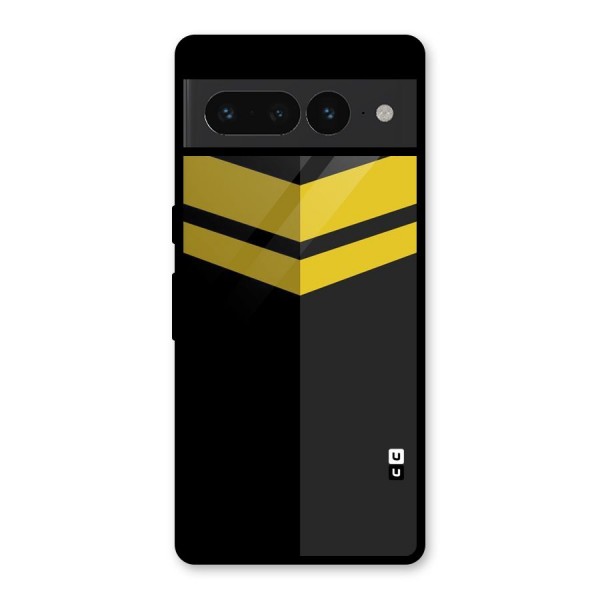 Yellow Lines Glass Back Case for Google Pixel 7 Pro