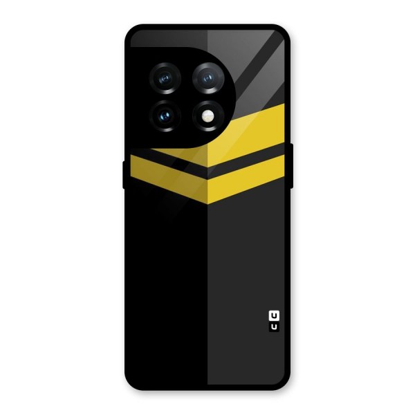 Yellow Lines Glass Back Case for OnePlus 11