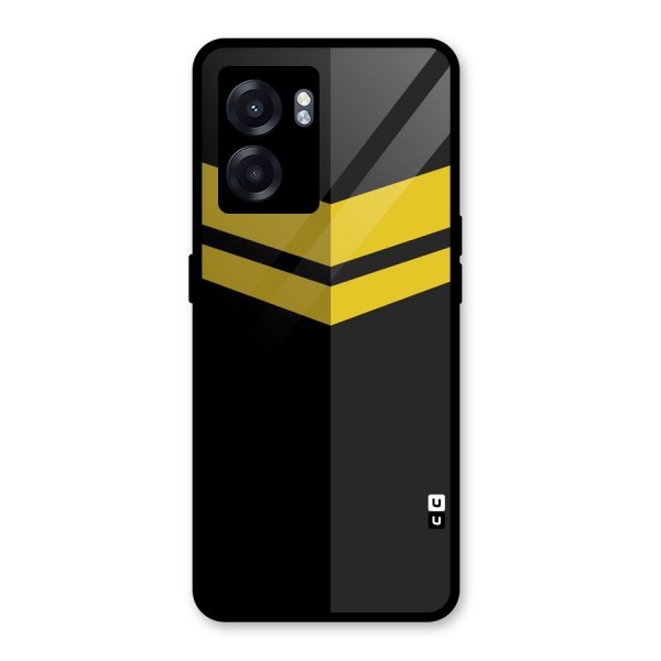 Yellow Lines Glass Back Case for Oppo K10 (5G)