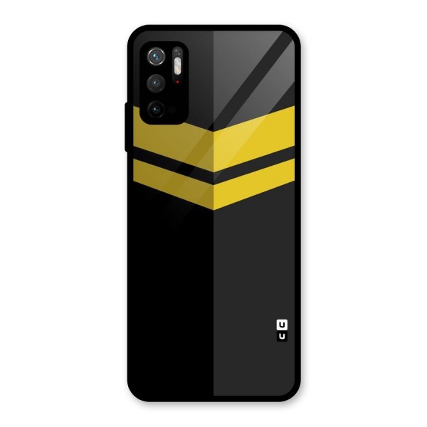 Yellow Lines Glass Back Case for Poco M3 Pro 5G