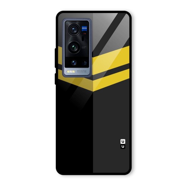 Yellow Lines Glass Back Case for Vivo X60 Pro Plus