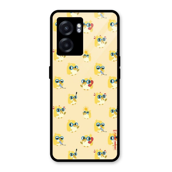 Yellow Parrot Glass Back Case for Oppo K10 (5G)