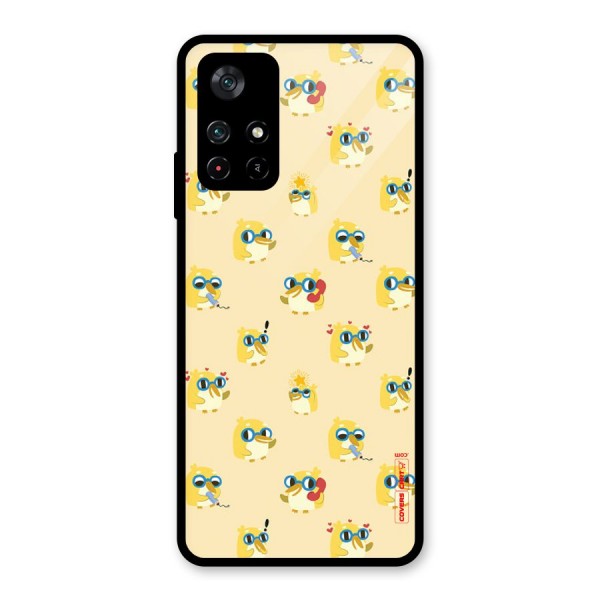 Yellow Parrot Glass Back Case for Poco M4 Pro 5G