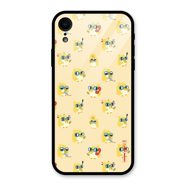 Yellow Parrot Glass Back Case for XR