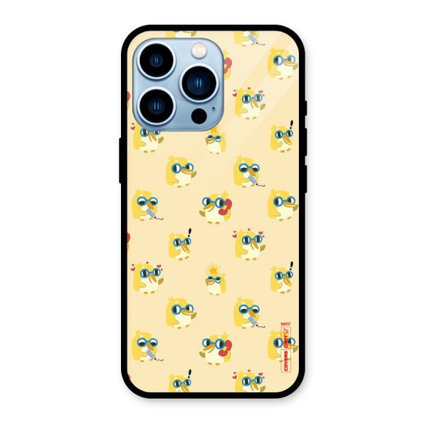 Yellow Parrot Glass Back Case for iPhone 13 Pro