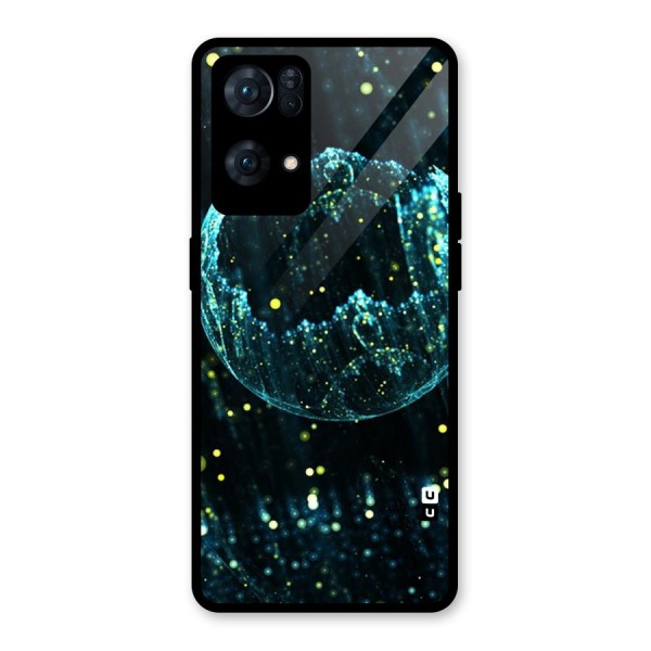 Yellow Rain Glass Back Case for Oppo Reno7 Pro 5G