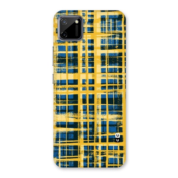 Yellow Rugged Check Design Back Case for Realme C11