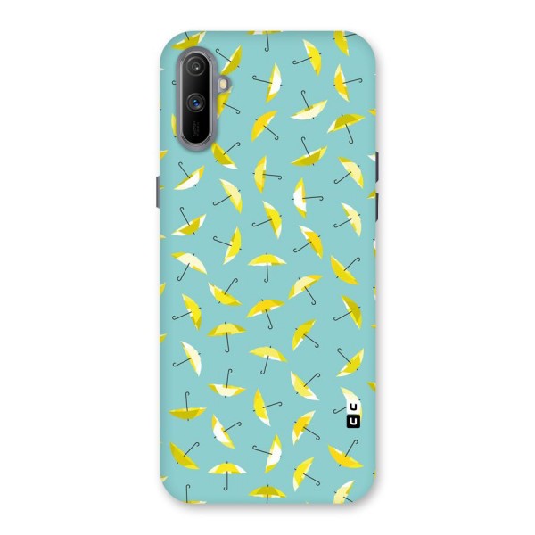 Yellow Umbrella Pattern Back Case for Realme C3