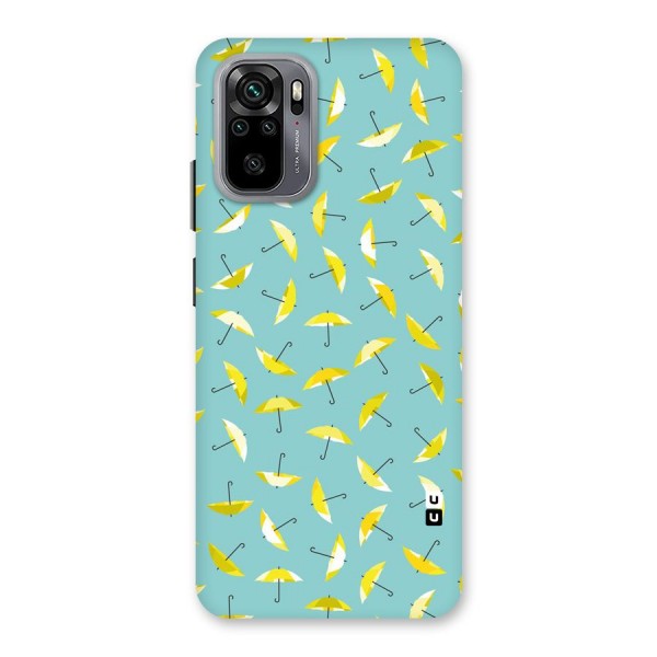 Yellow Umbrella Pattern Back Case for Redmi Note 10