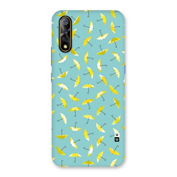 Yellow Umbrella Pattern Back Case for Vivo Z1x